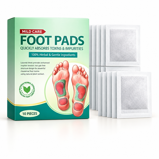Mild Care Foot Pads pack with 10 pieces and individually wrapped pads.