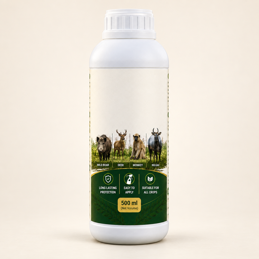 KhetRakshak natural wildlife repellent spray bottle