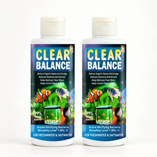 Two Clear Balance fish tank cleaner bottles in a pack of 2.